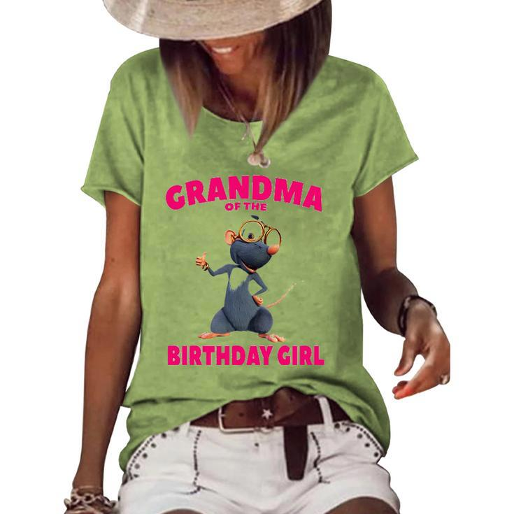Booba &8211 Grandma Of The Birthday Girl Women's Short Sleeve Loose T-shirt