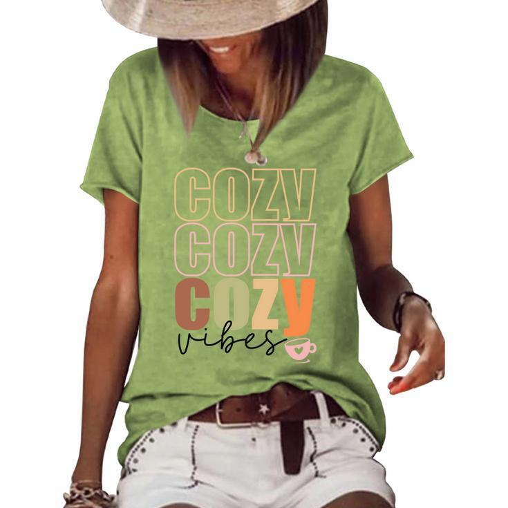 Cozy Vibes Warm Weather Fall Women's Loose T-shirt