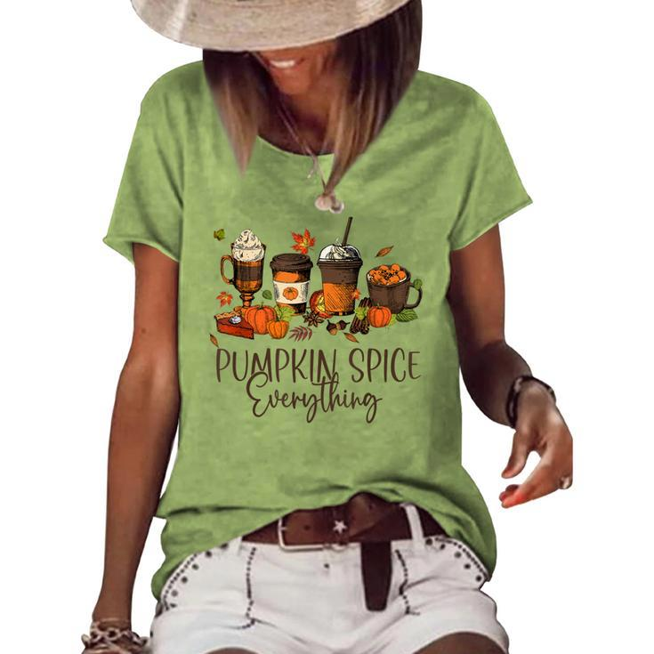 Halloween Pumpkin Spice Everything Thanksgiving  V2 Women's Short Sleeve Loose T-shirt