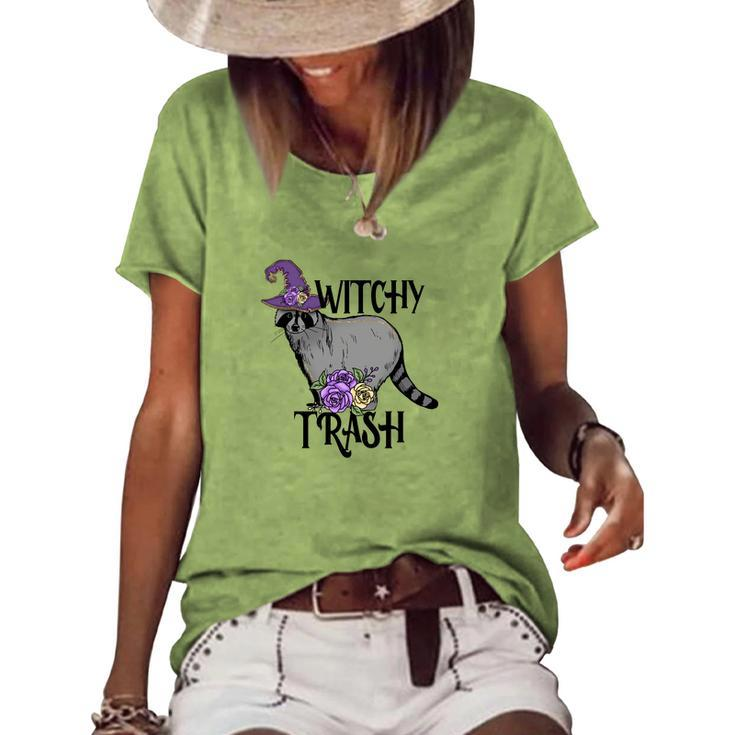 Halloween Witch Vibes Witchy Trash Custom Women's Loose T-shirt