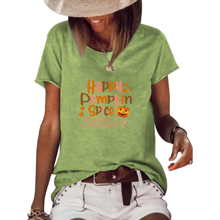 Happy Pumpkin Spice Season Fall Women's Loose T-shirt