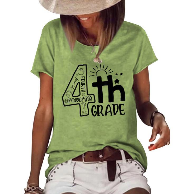 Hello 4Th Grade Teacher Boys And Team Fourth Grade Girls V2 Women's Loose T-shirt