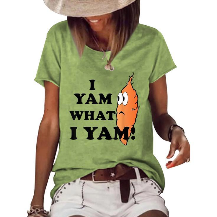 I Yam What I Yam Classic Gift For Men Women  Women's Short Sleeve Loose T-shirt