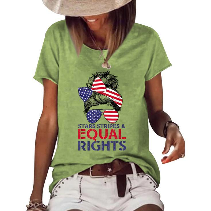 Pro Choice Feminist 4Th Of July - Stars Stripes Equal Rights Women's Loose T-shirt