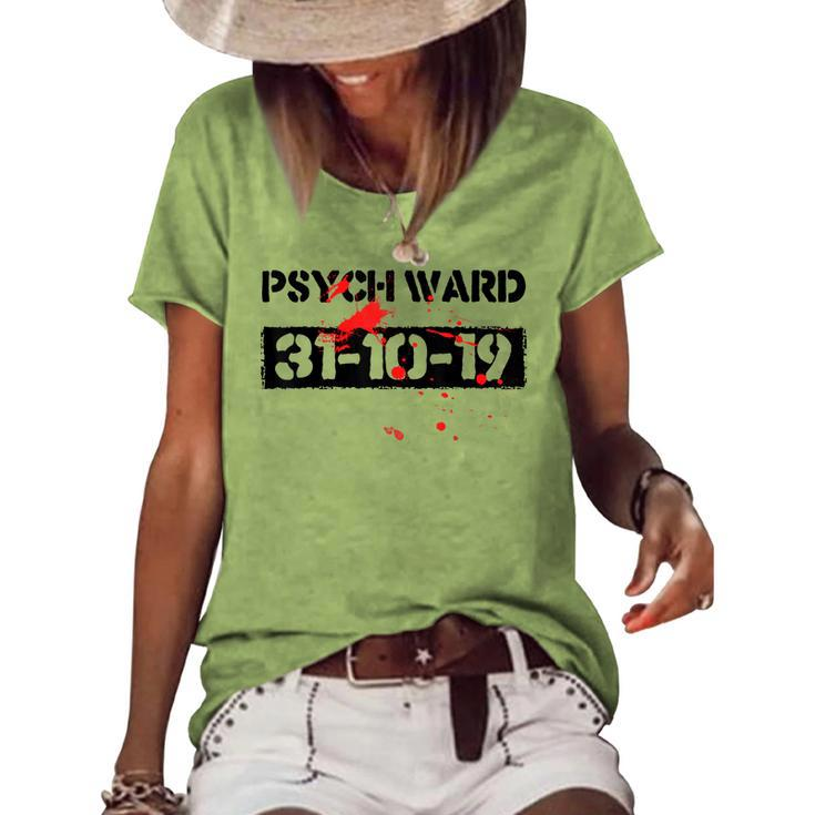 Psych Ward Halloween Party Costume Trick Or Treat Night Women's Loose T-shirt