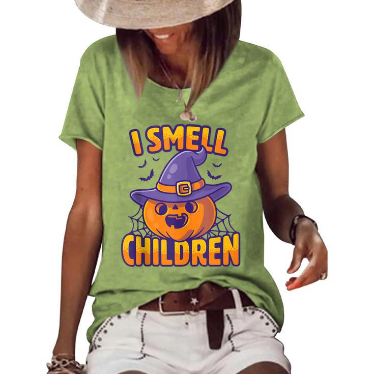 I Smell Children Dad Mom Teacher Halloween Costume V3 Women's Loose T-shirt