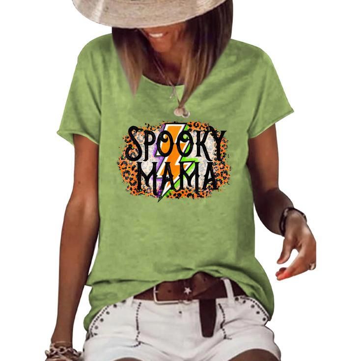 Spooky Mama Halloween Mama Mini Family Matching Costume Women's Loose T-shirt