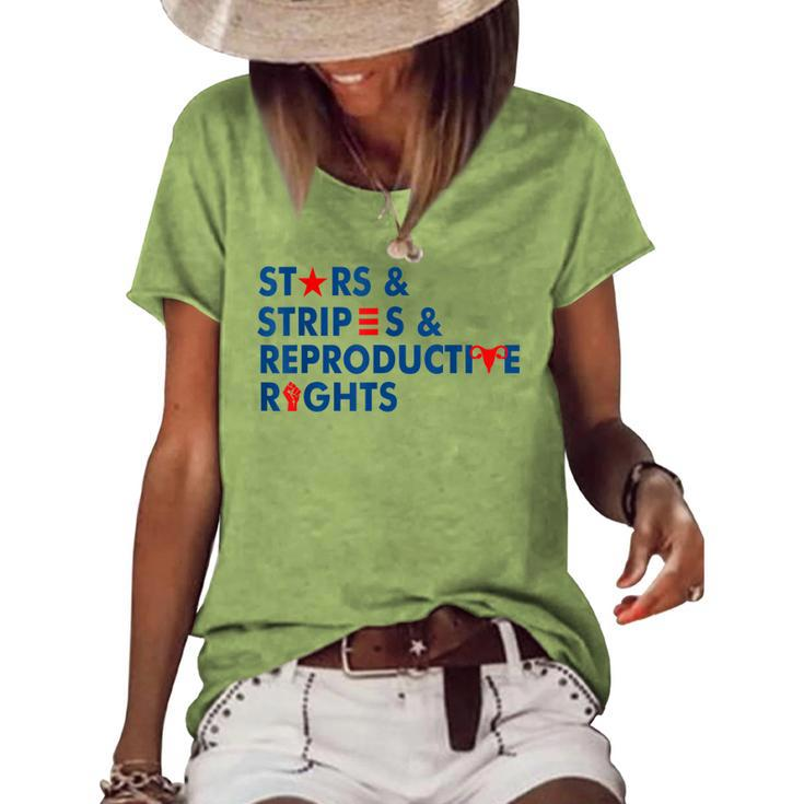 Stars & Stripes & Reproductive Rights 4Th Of July V5 Women's Loose T-shirt
