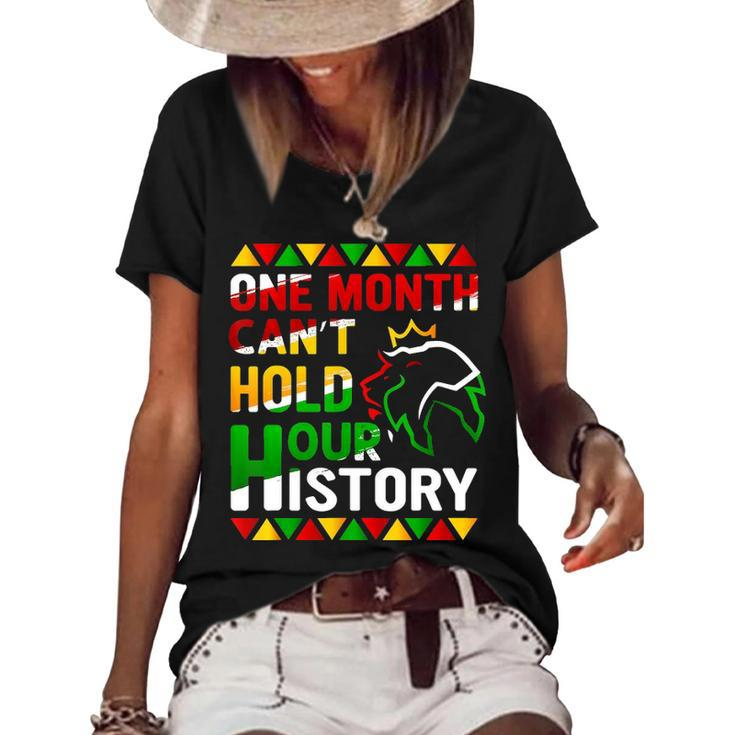 African Black King History One Month Cant Hold Our History Women's Short Sleeve Loose T-shirt