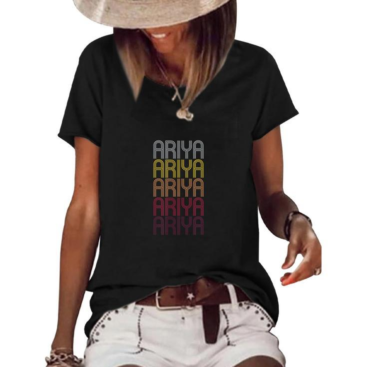 Ariya Personalized First Name Surname  Women's Short Sleeve Loose T-shirt