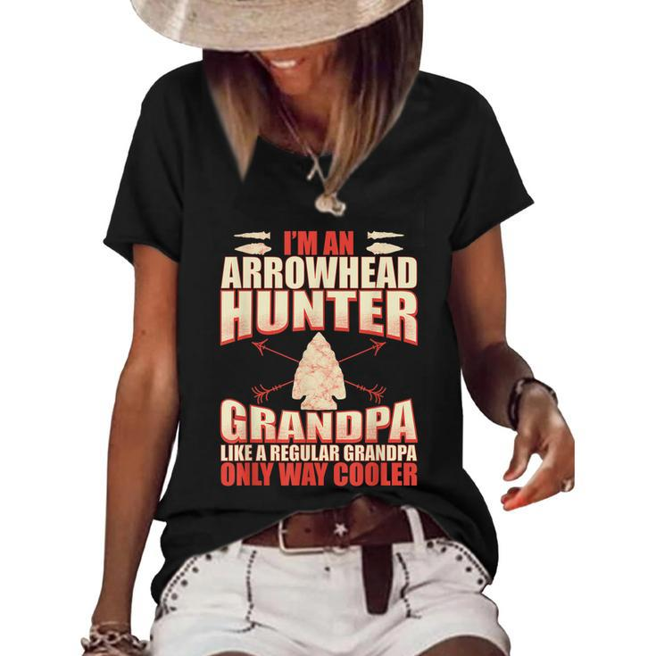 Arrowhead Hunting Funny Arrowhead Hunter Grandpa V2 Women's Short Sleeve Loose T-shirt
