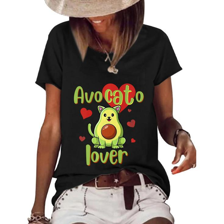 Avocato Avocado Cat Mom Cat Dad Lover Funny Cute Graphic Design Printed Casual Daily Basic Women's Short Sleeve Loose T-shirt