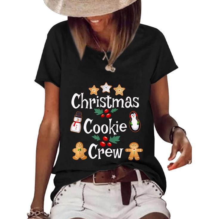 Bakers Christmas Cookie Crew Family Baking Team Holiday Cute Graphic Design Printed Casual Daily Basic Women's Short Sleeve Loose T-shirt