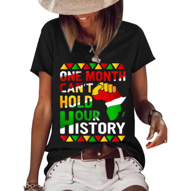 Black History Month One Month Cant Hold Our History Women's Short Sleeve Loose T-shirt