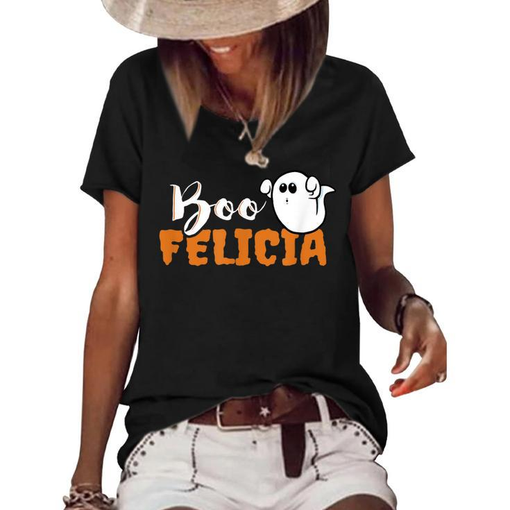 Boo Felicia- Halloween Trick Or Treat Funny  Women's Short Sleeve Loose T-shirt