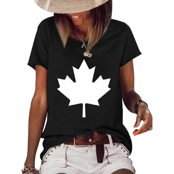 Canadian Flag  Women Men Kids Maple Leaf Canada Day Women's Short Sleeve Loose T-shirt