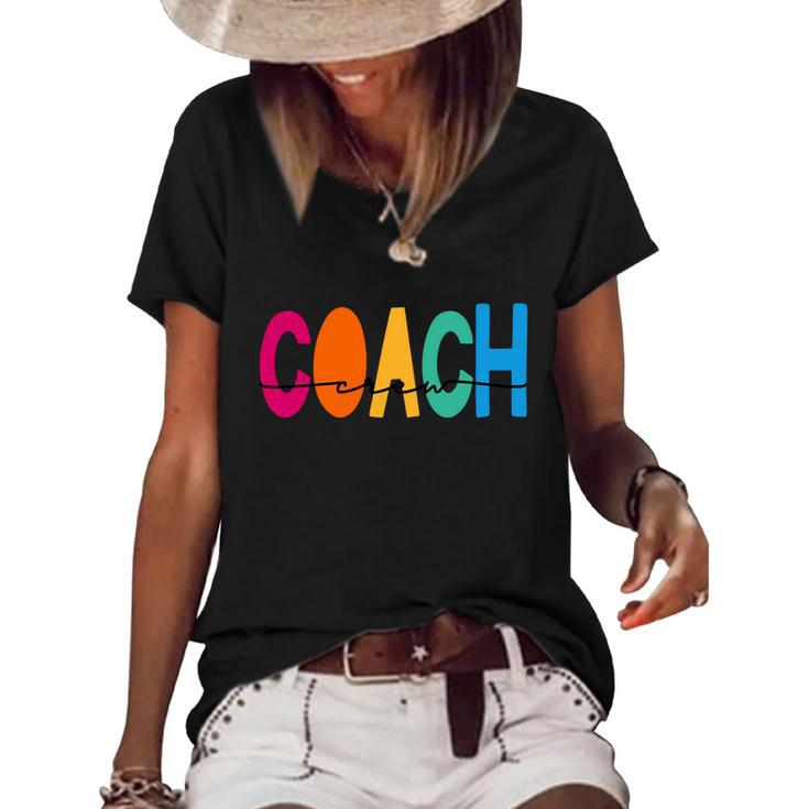 Coach Crew Instructional Coach Reading Career Literacy Pe Gift Women's Short Sleeve Loose T-shirt
