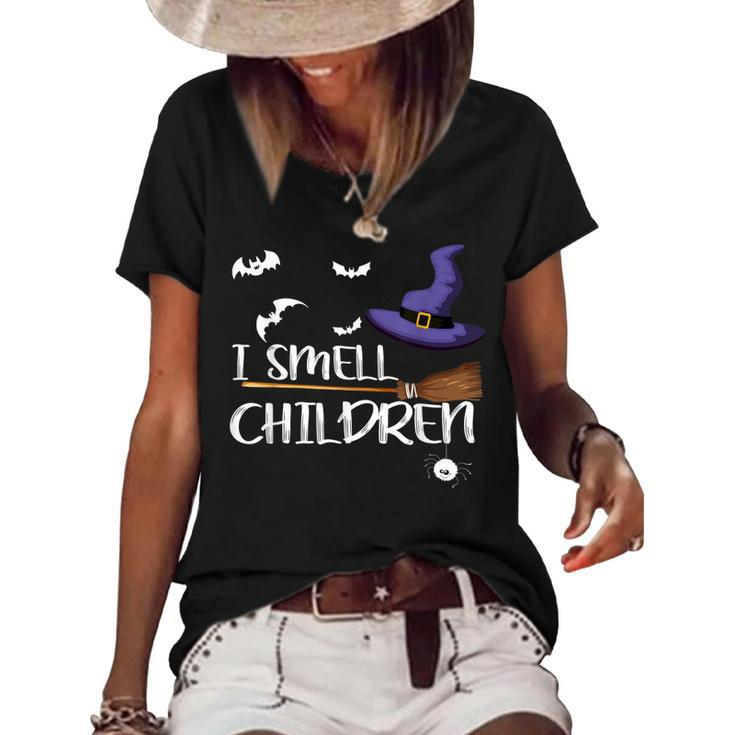 Cool I Smell Children Cute Halloween Witches Costume  Women's Short Sleeve Loose T-shirt