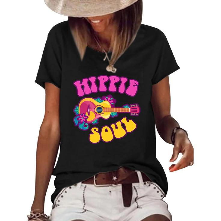 Costume Hippie Soul Funny Halloween Retro Party Women Men Women's Short Sleeve Loose T-shirt