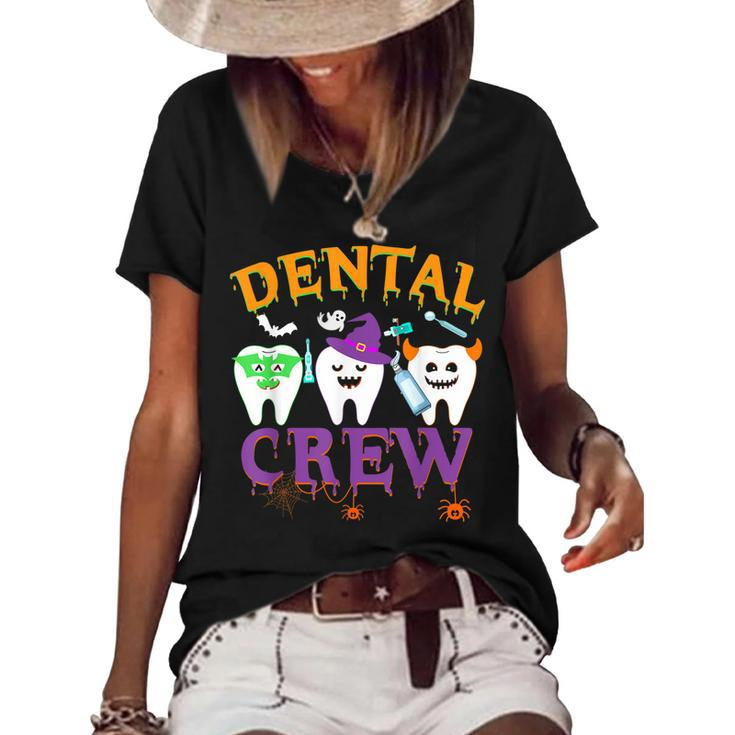 Dental Boo Crew Halloween Funny Dentist Assistant  Women's Short Sleeve Loose T-shirt