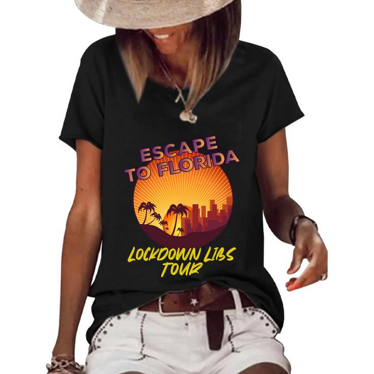 Desantis Escape To Florida Gift V4 Women's Short Sleeve Loose T-shirt