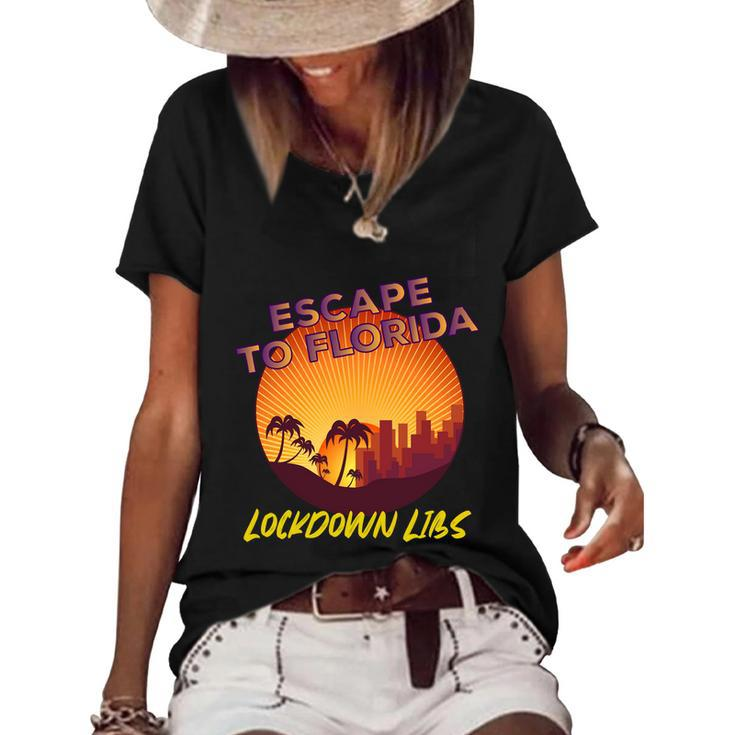 Desantis Escape To Florida Great Gift V2 Women's Short Sleeve Loose T-shirt