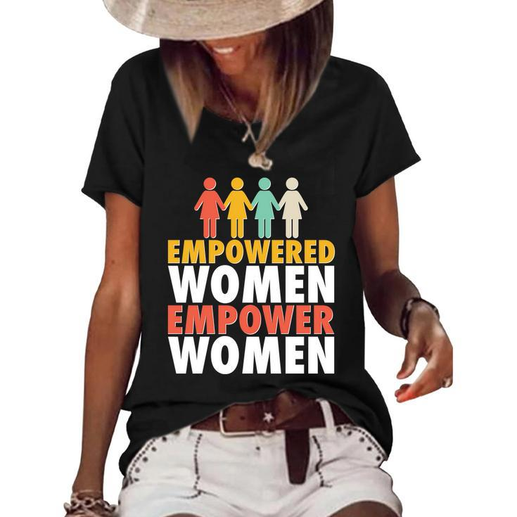 Empowered Women Empower Women Vintage Colors Graphic Design Printed Casual Daily Basic Women's Short Sleeve Loose T-shirt