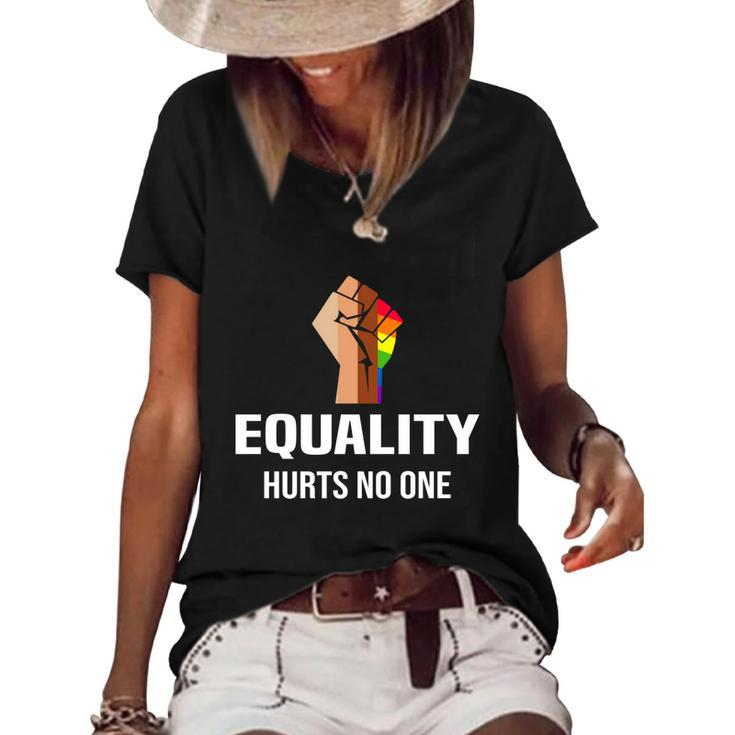 Equality Hurts No One Lgbt Human Rights Gift Women's Short Sleeve Loose T-shirt