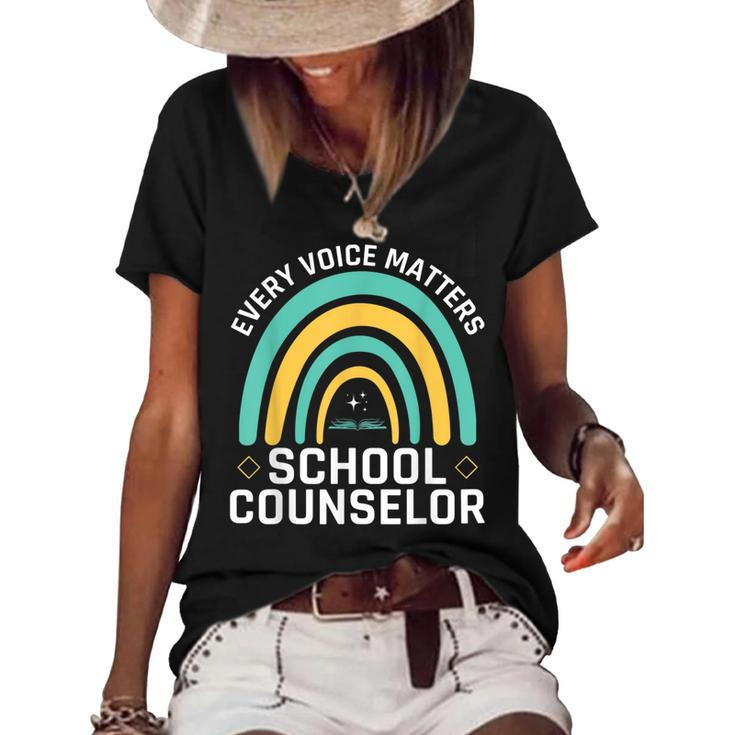 Every Voice Matters School Counselor Counseling  V3 Women's Short Sleeve Loose T-shirt