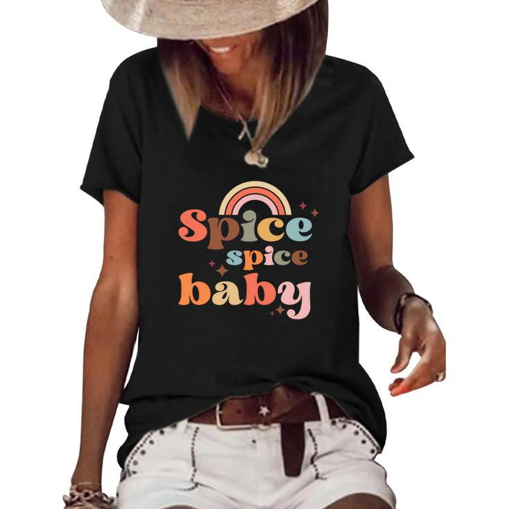 Fall Spice Spice Baby Rainbow Sparkling Idea Gift Women's Short Sleeve Loose T-shirt