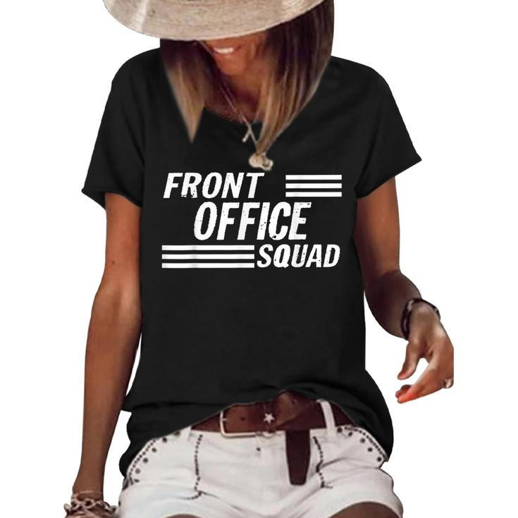 Front Office Squad Best Ever Secretary Back To School  Women's Short Sleeve Loose T-shirt