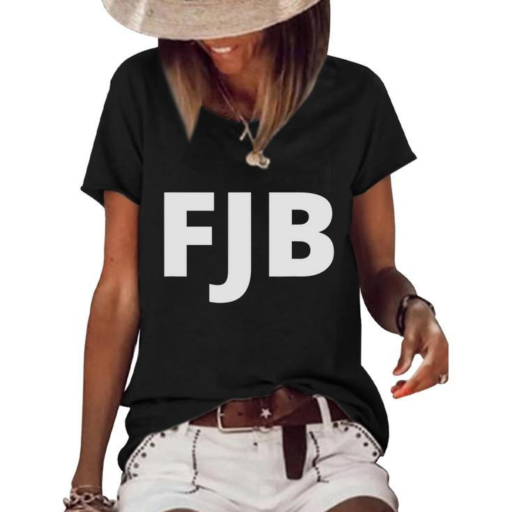 Funny Anti Biden Fjb Pro America F Biden Fjb V2 Women's Short Sleeve Loose T-shirt