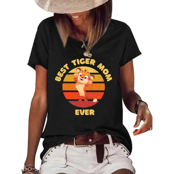 Funny Best Tiger Mom Ever Women's Short Sleeve Loose T-shirt