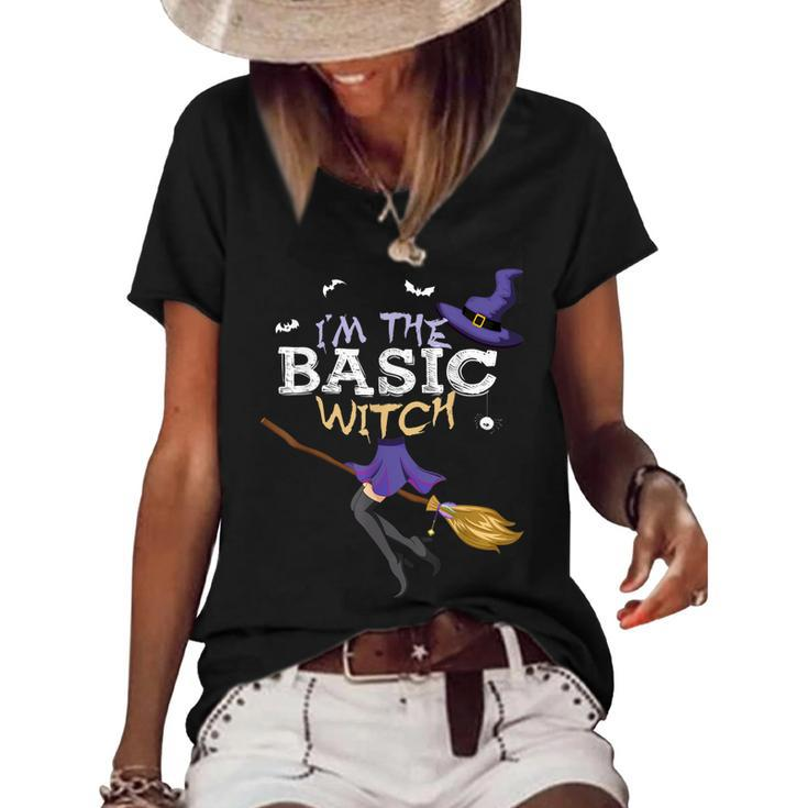 Funny Halloween Im The Basic Witch Matching Group  Women's Short Sleeve Loose T-shirt