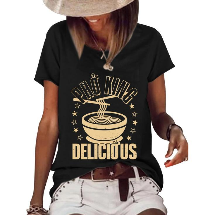 Funny Vintage Pho King Delicious Graphic Design Printed Casual Daily Basic Women's Short Sleeve Loose T-shirt