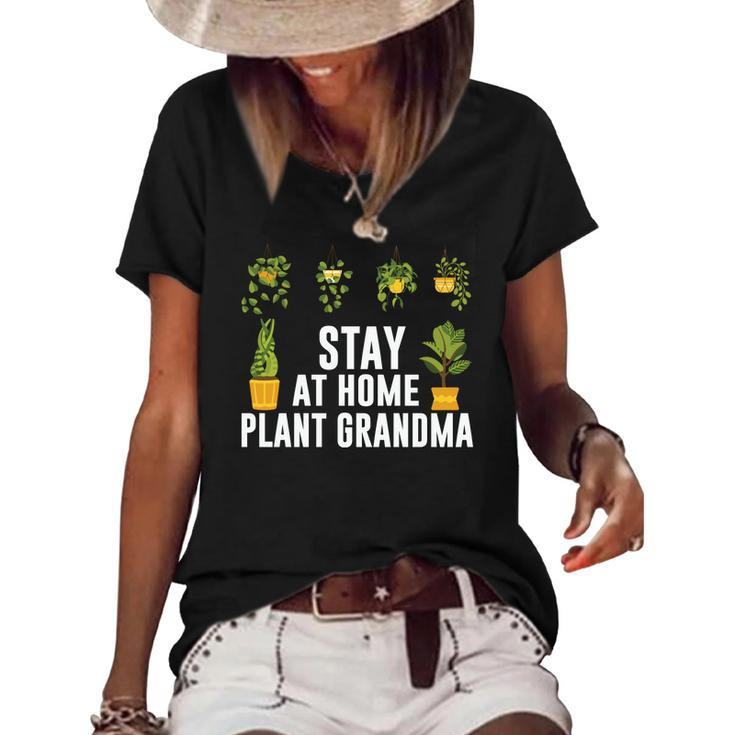 Gardening Stay At Home Plant Grandma Design Women's Short Sleeve Loose T-shirt