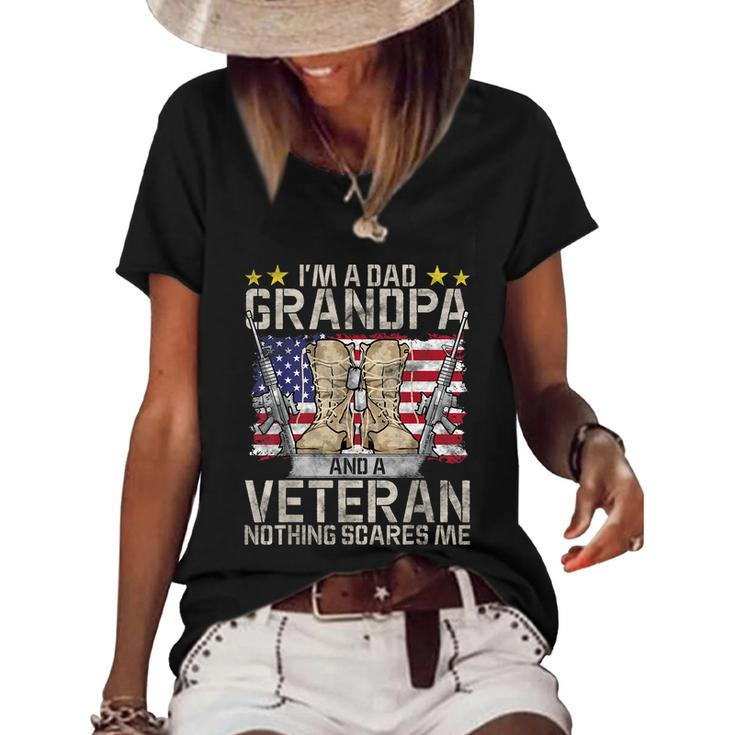 Grandpa Shirts For Men Fathers Day Im A Dad Grandpa Veteran Graphic Design Printed Casual Daily Basic Women's Short Sleeve Loose T-shirt