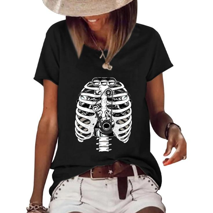 Halloween Skeleton Hand Funny Halloween Graphic Design Printed Casual Daily Basic Women's Short Sleeve Loose T-shirt