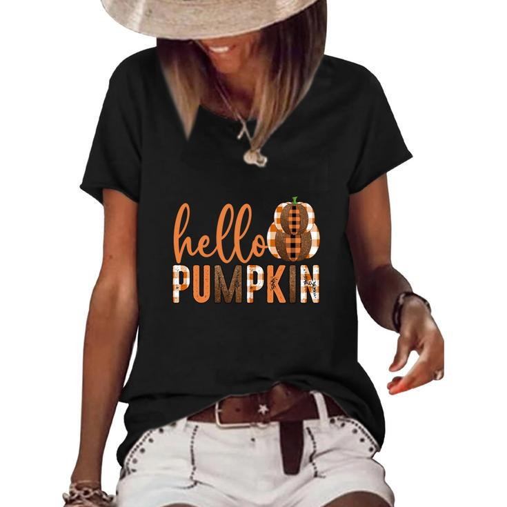 Hello Pumpkin Hello Fall V2 Women's Short Sleeve Loose T-shirt