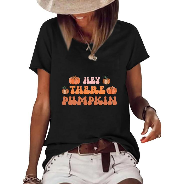 Hey There Pumpkin Fall Season Women's Short Sleeve Loose T-shirt