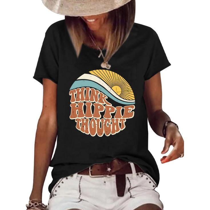 Hippie The Sun Think Hippie Thought Custom Women's Short Sleeve Loose T-shirt