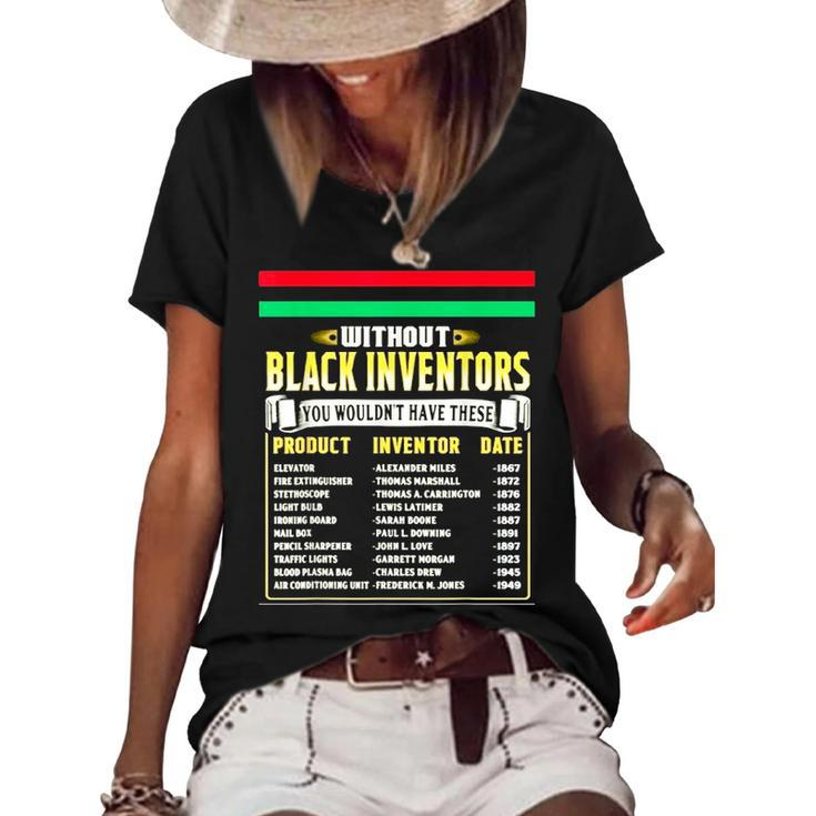 History Of Black Inventors Black History Month Women's Short Sleeve Loose T-shirt