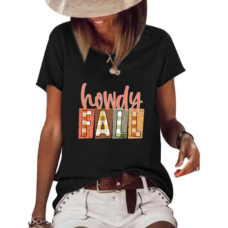 Howdy Fall Funny Present Women's Short Sleeve Loose T-shirt