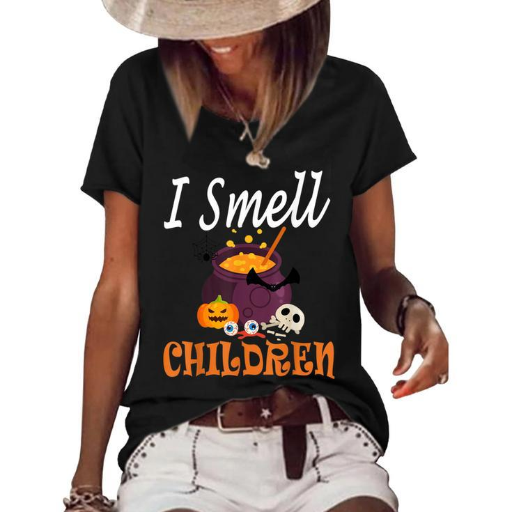 I Smell Children For Funny And Scary Halloween  V2 Women's Short Sleeve Loose T-shirt