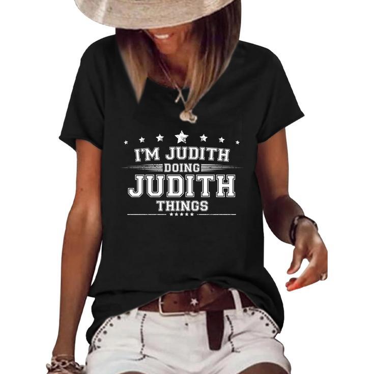 Im Judith Doing Judith Things Women's Short Sleeve Loose T-shirt