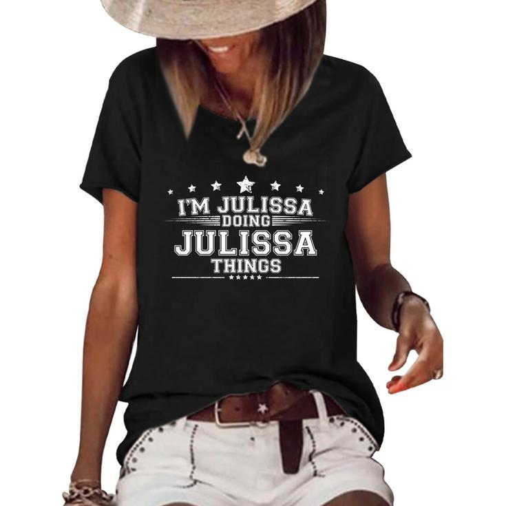 Im Julissa Doing Julissa Things Women's Short Sleeve Loose T-shirt