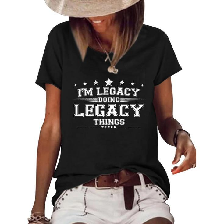 Im Legacy Doing Legacy Things Women's Short Sleeve Loose T-shirt
