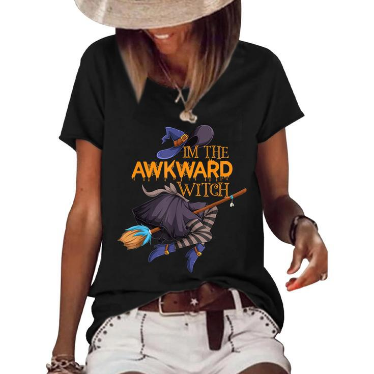 Im The Awkward Witch Halloween Matching Group Costume  Women's Short Sleeve Loose T-shirt