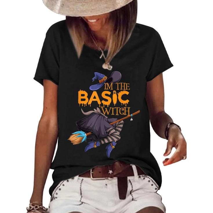 Im The Basic Witch Halloween Matching Group Costume  Women's Short Sleeve Loose T-shirt