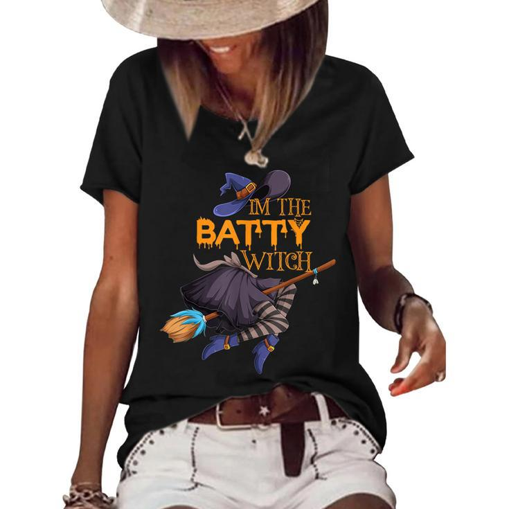 Im The Batty Witch Halloween Matching Group Costume  Women's Short Sleeve Loose T-shirt